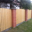 Wooden sections with rounded ends