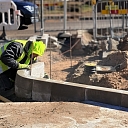 Construction of concrete curbs
