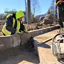 Construction of concrete curbs