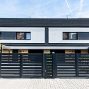 Functional and safe metal fence in a residential complex