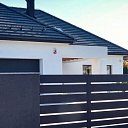 Metal fence around the house with a modern design