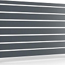 Example of a modern metal fence panel