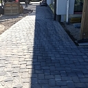 Paved path along the house