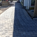 Paved path along the house