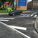 Application of horizontal road markings