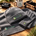 Print on the hat, glove