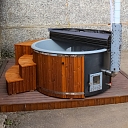 Hot tub with integrated oven