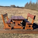 Садовый стол со скамейками