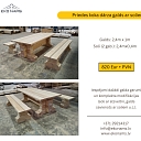 Garden table with benches