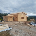 Assembly of log houses