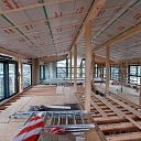 Assembly of wooden frame houses