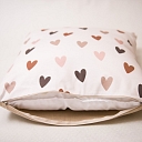 Linen pillow with a heart pattern – a natural and stylish interior element