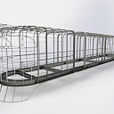 Decorative design element for a park made of steel structures