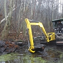 Cleaning of wetlands and ditches with specialized equipment