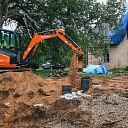 Earthworks at the site