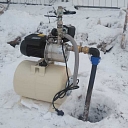 Water pump installed in winter conditions