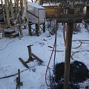 Winter well installation