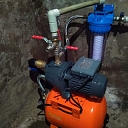 Pump system in operation