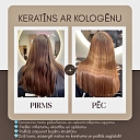 Keratin with collagen treatment for hair restoration.