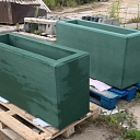 Concrete flower pots