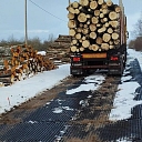 Temporary road for transport