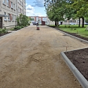 Paving works in the initial stage