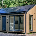 Modular house with solar panels