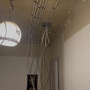 Wiring installation on the ceiling