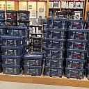 Стенд с продукцией Flugger в магазине Profcentrs