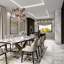 dining area and kitchen interior design
