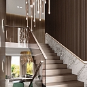 wooden stairs in the interior