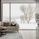 living room design with fireplace