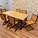 Metal and wooden construction furniture and stairs in Kurzeme