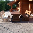 Table with backrests