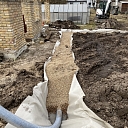 Installation of piping system in the factory.