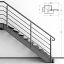 Metal stair railings