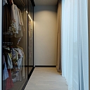 Built-in wardrobes with glass doors