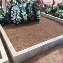 Cemetery with wreaths