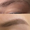 Eyebrow permanent makeup - before and after healing
