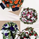 Flowers, funeral bouquets, wreaths