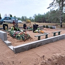 Cemetery with flowers