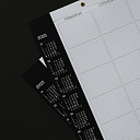 Weekly desk calendar