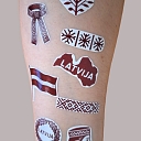 Patriotic temporary tattoos