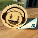 Wooden envelope for a cash gift - Circle