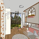 Wooden room, Nursery interior design
