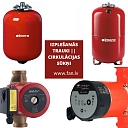 Expansion vessels with circulation pump