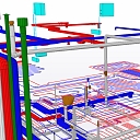 Integrēts AVK un UK sistēmu 3D risinājums ēkai