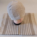 Linen sauna set with hat and towel – a natural SPA solution