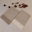 set of two linen towels