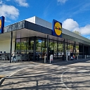 Shopping center LIDL in Ziepniekkalns, In Riga